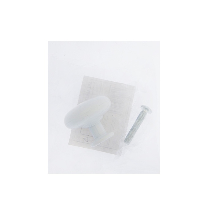 Ручка кнопка ТУНДРА LIGHT PK036WH, белая, 8 шт TMP