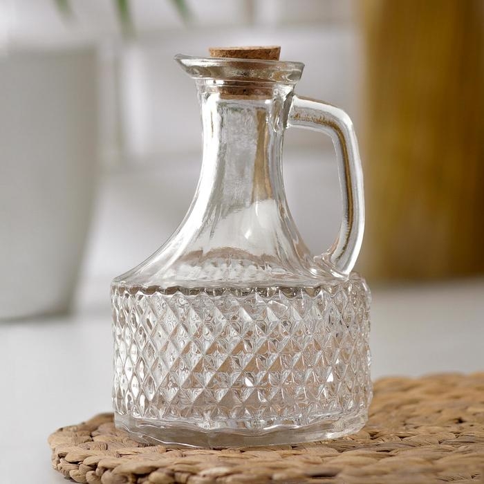 Бутылка стеклянная для соусов и масла с пробковой крышкой Доляна &laquo;Парфе&raquo;, 180 мл, 9,5&times;14 см