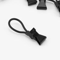 Зажим для штор на петле, металлический, 5.5×1.5 см, 5 шт., чёрный Зажим для штор на петле, металлический, 5.5×1.5 см, 5 шт., чёрный