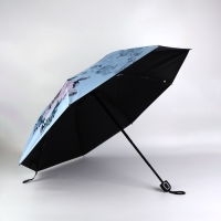Зонт механический «Пионы», эпонж, 4 сложения, 8 спиц, R = 48/55 см, D = 110 см, цвет МИКС Зонт механический «Пионы», эпонж, 4 сложения, 8 спиц, R = 48/55 см, D = 110 см, цвет МИКС