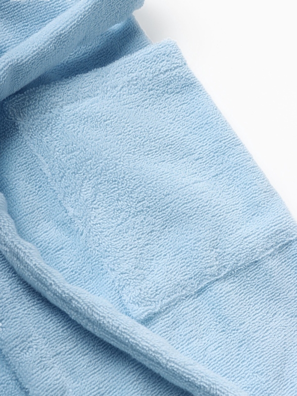 Халат махровый детский "Акула" р-р 32 (110-116 см), голубой