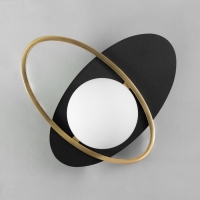 Бра "Хаггес" Е27 40Вт золото-черный 30х16х30см