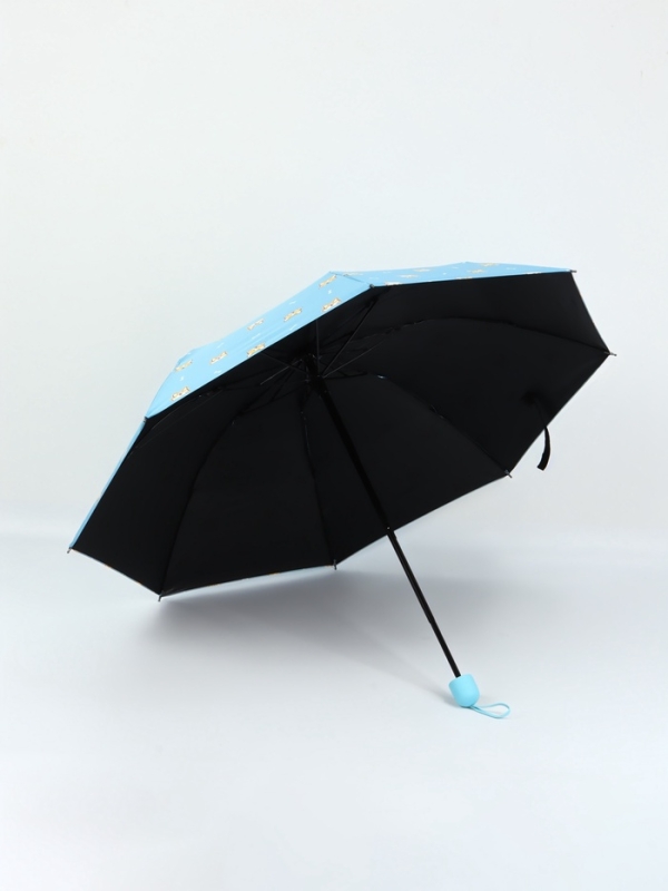 Зонт механический &laquo;Корги&raquo;, эпонж, 4 сложения, 8 спиц, R = 50/55 см, D = 110 см, цвет МИКС