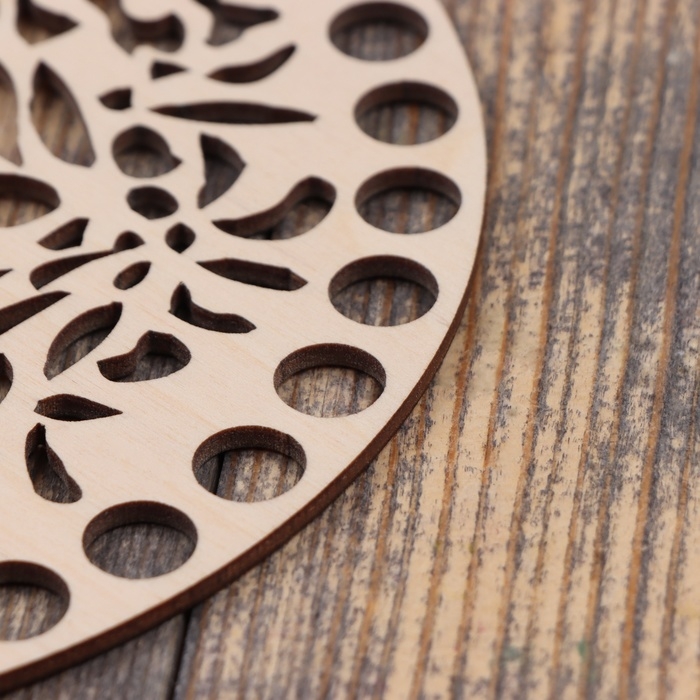 Заготовка для вязания круглая,Узор фанера 15 см, д 10 мм