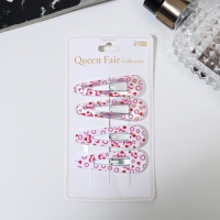 Невидимка для волос "Глория" (набор 4 шт) любовь, 5 см