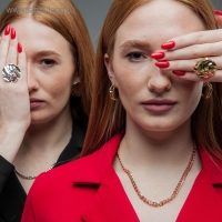 Серьги-кольца &laquo;Цепи&raquo; вытянутые, цвет золото