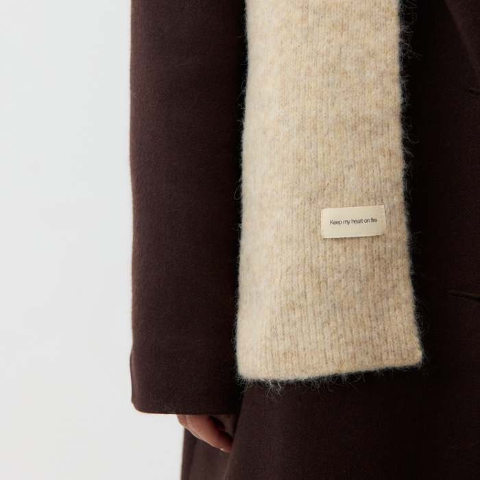 Шарф женский MIST, бежевый, 16*160±5 см Шарф женский MIST, бежевый, 16*160±5 см