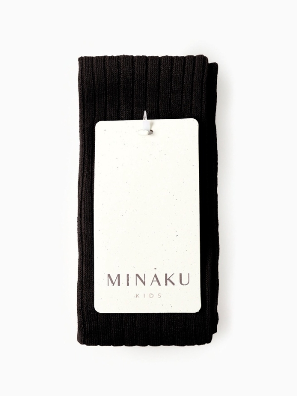 Колготки детские с лямками MINAKU, цв.черный, рост 74-80