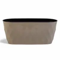 Горшок для цветов "Laurel" 35,4х15,2х15 см, 5 л с дренажной вставкой, бежевый