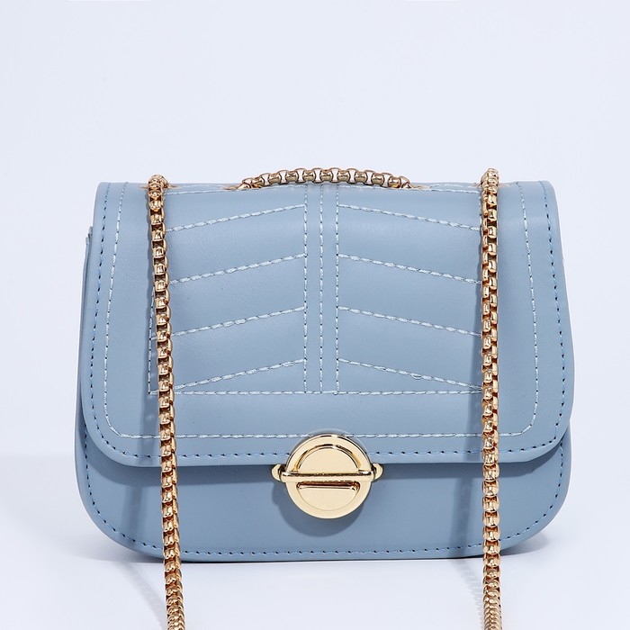 Сумка-мессенджер на клапане, цвет голубой Сумка-мессенджер на клапане, цвет голубой