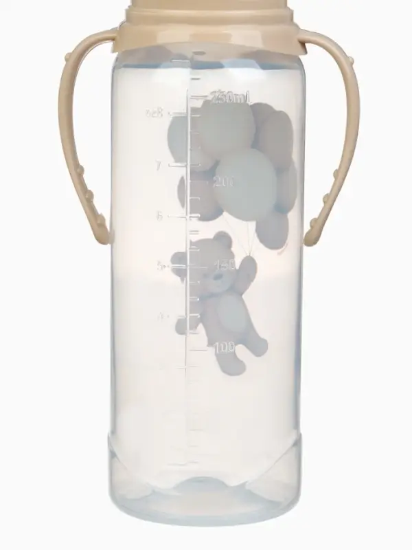Бутылочка для кормления &laquo;Baby Bear&raquo; 250 мл, цилиндр, бежевый Mum&Baby