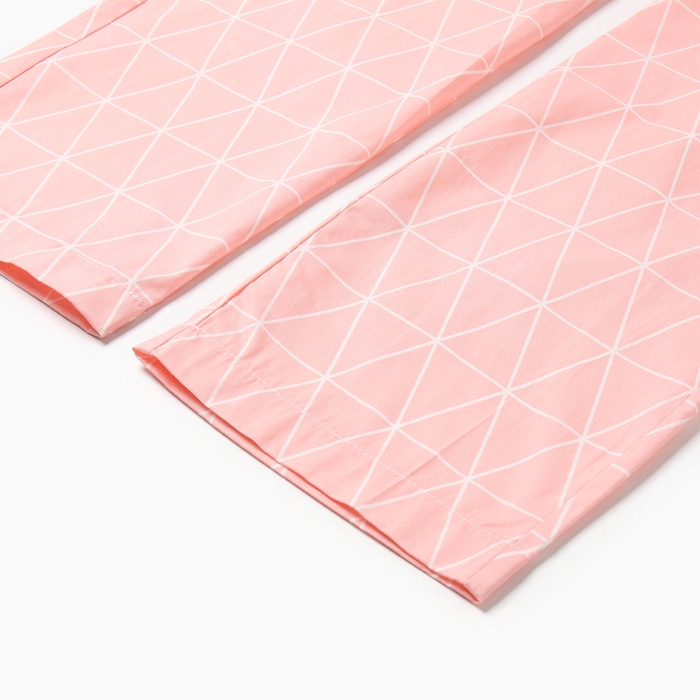 Брюки женские KAFTAN "Ромбы", размер 40-42, розовый