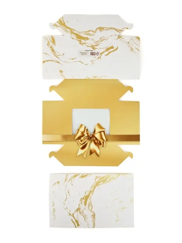 Кондитерская упаковка для макарун с окном, &laquo;Золотой бант&raquo;, 11&times;13.5&times;5.5 см