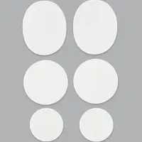 Набор 6шт заплаток клеевых для обуви кожзам белый АУ