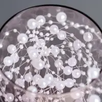 Гирлянда для декора из бусин, жемчужный