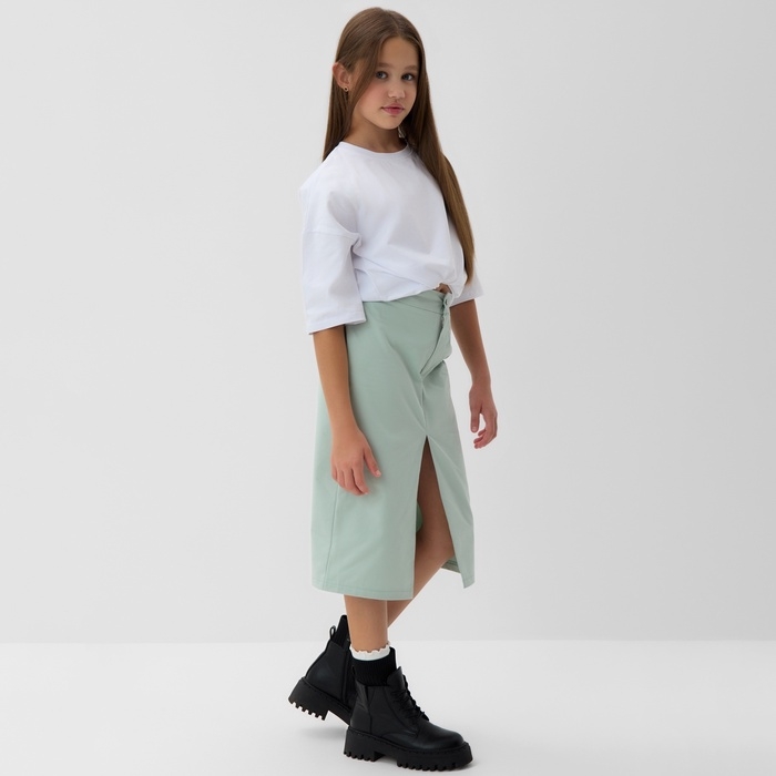 Юбка для девочки MINAKU: Jeans collection, цвет мятный, рост 152 см Юбка для девочки MINAKU: Jeans collection, цвет мятный, рост 152 см