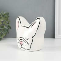 Копилка керамика "Белый бульдог" 8х14,5х12,1 см Копилка керамика "Белый бульдог" 8х14,5х12,1 см