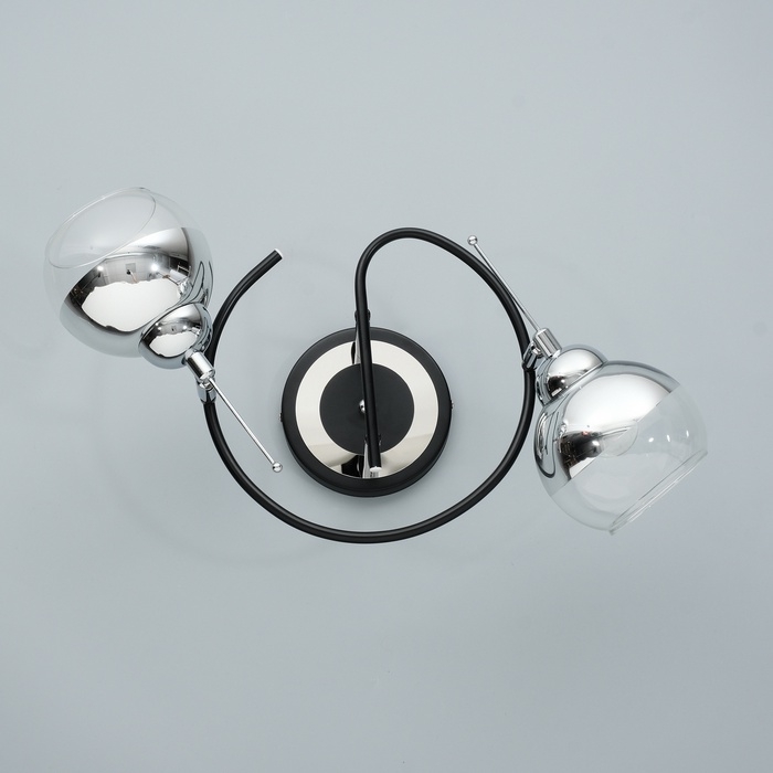 Люстра "Редо" 2хЕ27 40Вт черно-хромовый 45х30х28 см