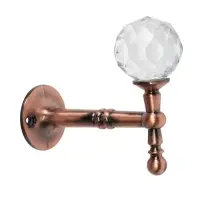 Крючок - держатель для штор на стену CAPPIO KS043, металлический, цвет медь, 2 шт.