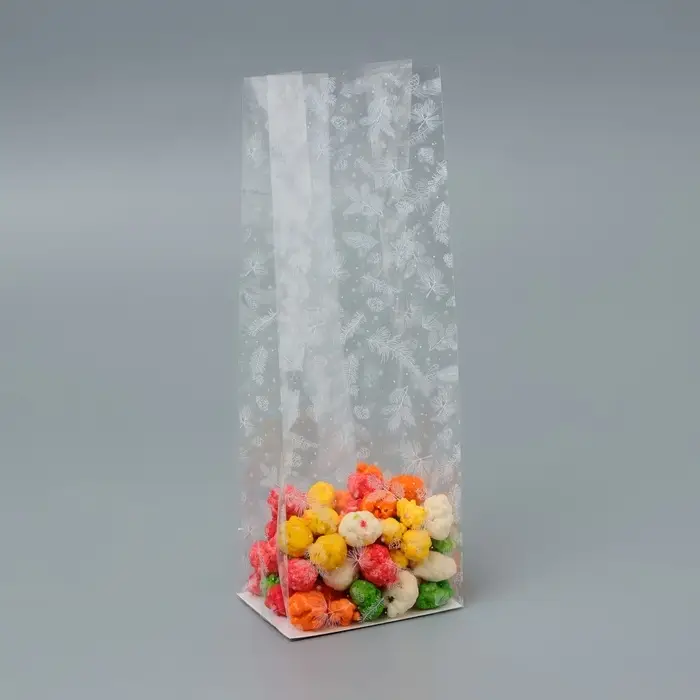 Пакет подарочный новогодний с жёстким дном 6&times;8&times;23 см