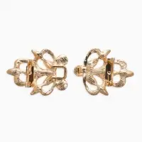 Зажим для кардигана "Ажур", цветы, цвет золотой в золоте