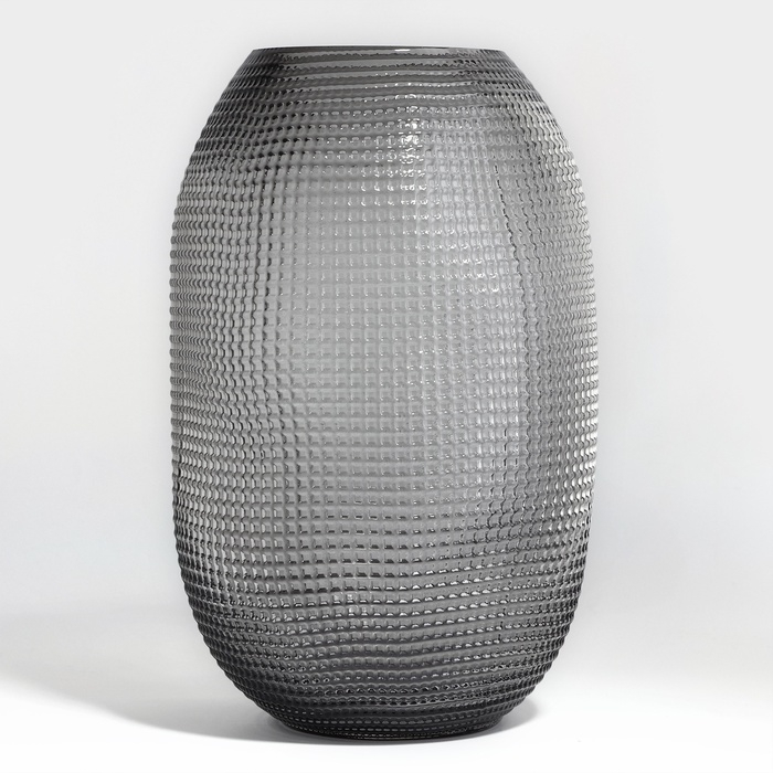 Ваза для цветов &laquo;Крокус&raquo; из прозрачного черного стекла 25 х 16 х 16 см