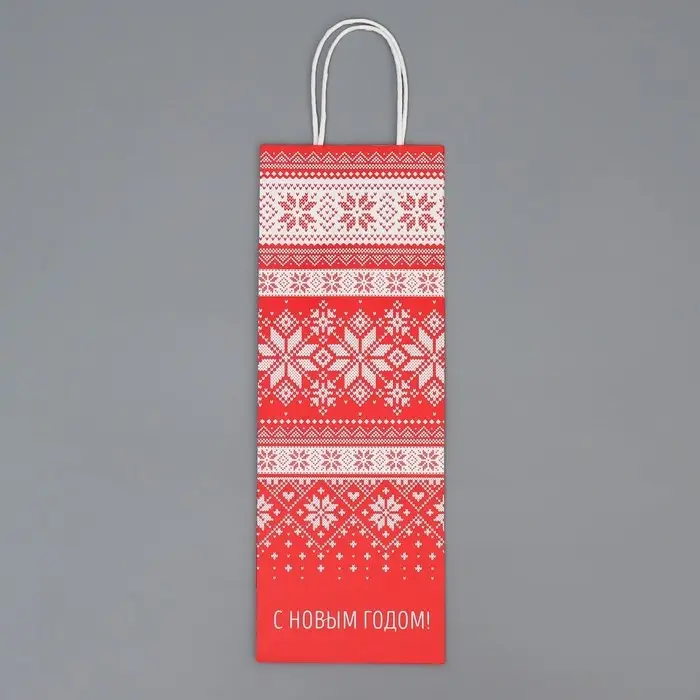 Пакет под бутылку &laquo;Морозко&raquo;, 13 x 36 x 10 см