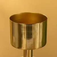 Подсвечник на 1 свечу "Кубок" фисташка с золотом 10х10х28,5 см