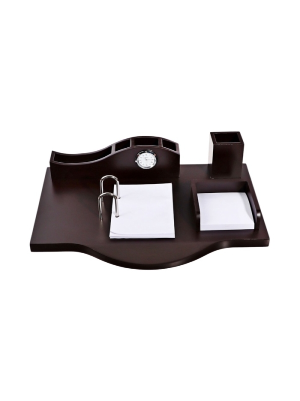 Набор настольный 5в1 с часами, 34*24*18 см Набор настольный 5в1 с часами, 34*24*18 см