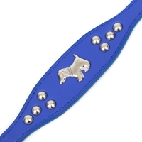 Ошейник-селедка со щенком, 29-32 х 2,5 см, искусственная кожа, синий Ошейник-селедка со щенком, 29-32 х 2,5 см, искусственная кожа, синий