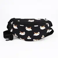 Поясная сумка на молнии, чёрная