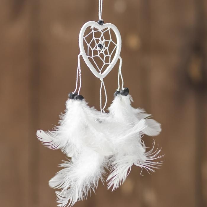 Ловец снов "Сердце белое" 0,5х7х25 см