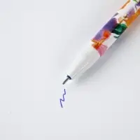 Ручка пластик пиши-стирай с колпачком "С 8 Марта!", синяя паста, гелевая 0,5 мм