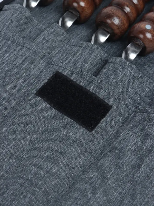 Набор шампуров в колчане, 6 шт, деревянная ручка "Шар", 73(50) х 1,2 х 0,25 см, серый