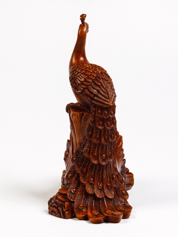 Подставка для бутылки "Павлин" под дерево, 23х15х33см