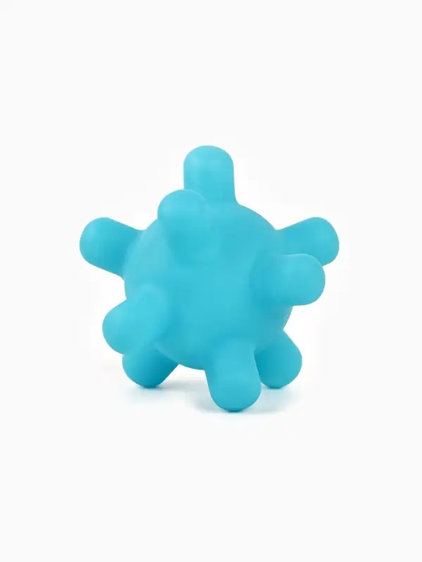 Игрушка пищащая "Мячик, шипы", 5 см, голубая