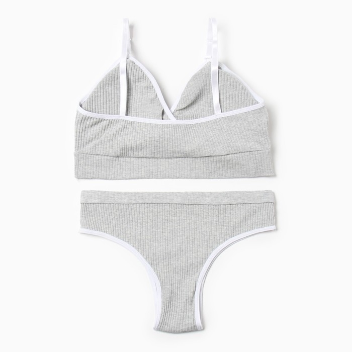 Комплект женский (топ, трусы) цвет серый, размер 44-46 Комплект женский (топ, трусы) цвет серый, размер 44-46