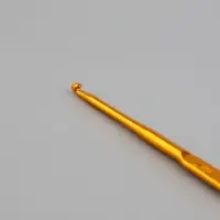 Крючок для вязания, двусторонний, d=2/3 мм, 13.5 см, цвет золотой