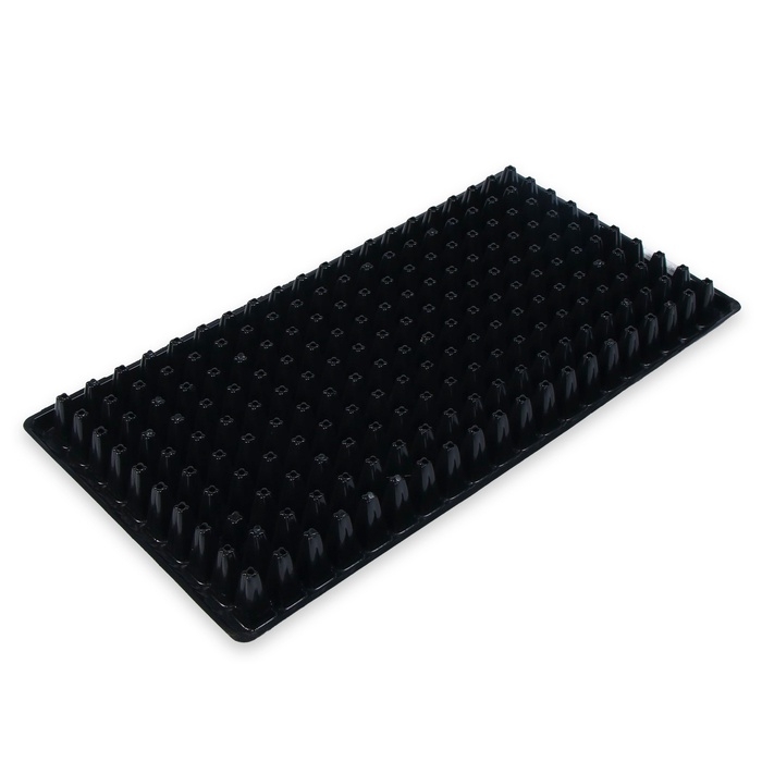 Кассета для выращивания рассады, на 200 ячеек, по 7 мл, из пластика, чёрная, 55 &times; 28 &times; 4 см, Greengo