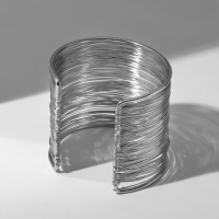 Браслет &laquo;Манжета&raquo; нити, цвет серебро