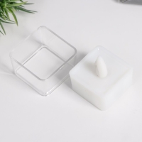 Ночник "Свеча квадрат" LED 0,5Вт от батареек 3хAG10 белый 4х4х4,5 см RISALUX