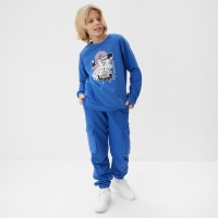 Свитшот детский MINAKU, цвет синий, рост 122 см Свитшот детский MINAKU, цвет синий, рост 122 см