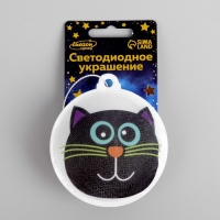 Светодиодная игрушка &laquo;Кот ведьмы&raquo; 8 см, батарейки AG13х3 (в комплекте), свечение мульти