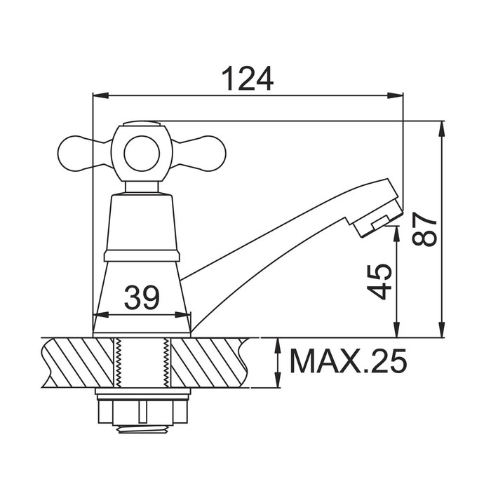 Моносмеситель Accoona A9086, для холодной воды, хром