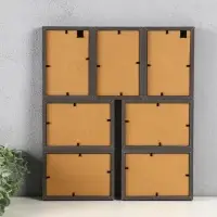 Фоторамка МДФ, стекло на 7 фото 10х15 "День и ночь" 40,5х35,5х2,2 см