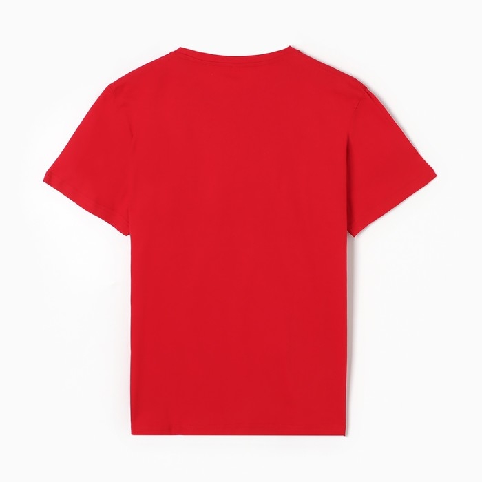 Футболка мужская, цвет красный, размер 54