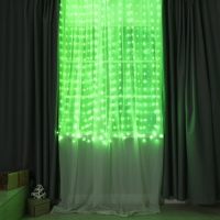 Умная гирлянда &laquo;Занавес&raquo; 2 &times; 2 м роса, IP20, серебристая нить, 400 LED, приложение, свечение RGB, USB