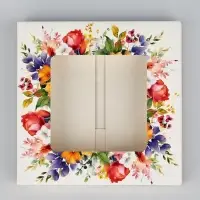 Коробка для шоколада квадратная &laquo;Цветы&raquo;, 10.2 х 10.2 х 1.4 см