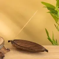 Подставка под благовония "Лист" алюминий 23х8х2 см, оранжевый