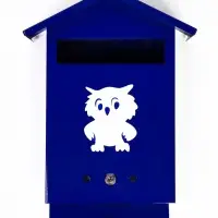 Ящик почтовый с замком, вертикальный "Филин", синий